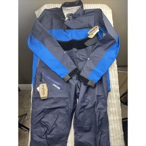 NRS Endurance Hyprotex 2.5 Jacket (M) & Pants (L) Set Men's Waterproof Blue NWT!